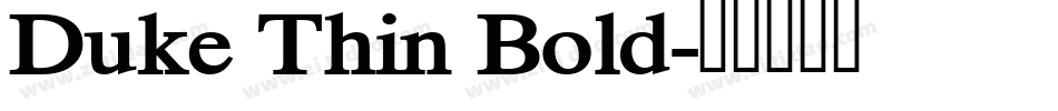 Duke Thin Bold字体转换